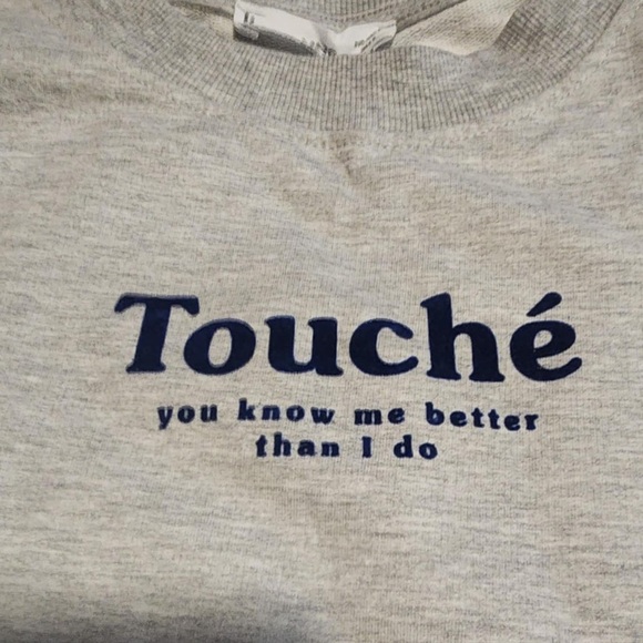 Mango MNG Touché Size Large (Runs Small) Gray Women’s Sweatshirt NWOT*** - Picture 6 of 7